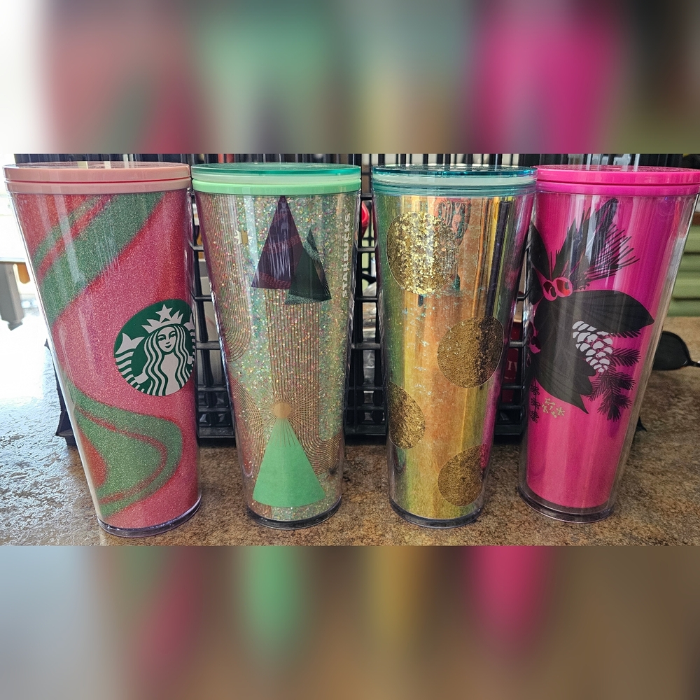 Christmas Starbucks Tumblers Set